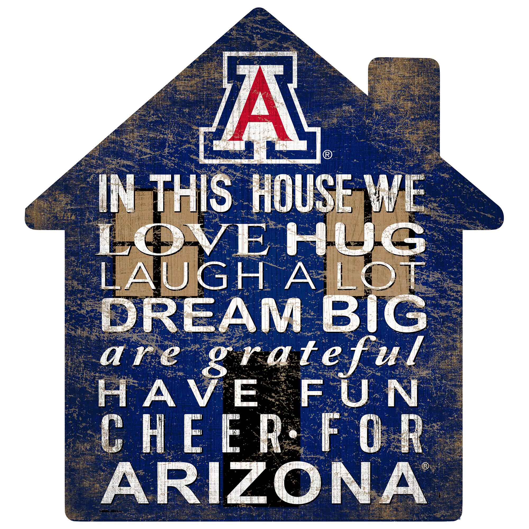 Arizona Wildcats 12'' Team House Sign