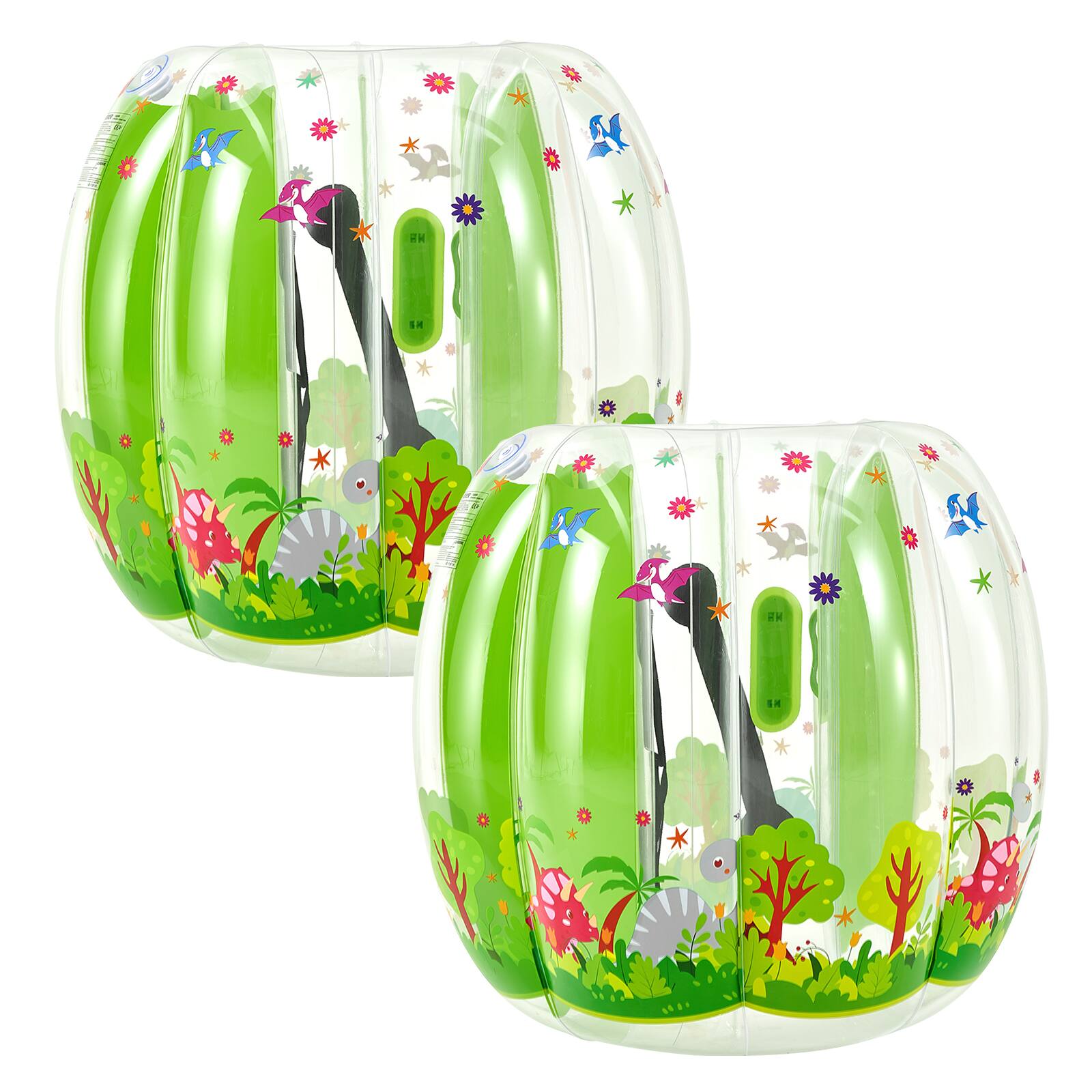 Alt View 5. VEVOR - 2-Pack Inflatable Bumper Balls 3FT Human Bubble for Kids Transparent, for Backyard, Camping, Picnic, Park, Lawn - Green;Clear.