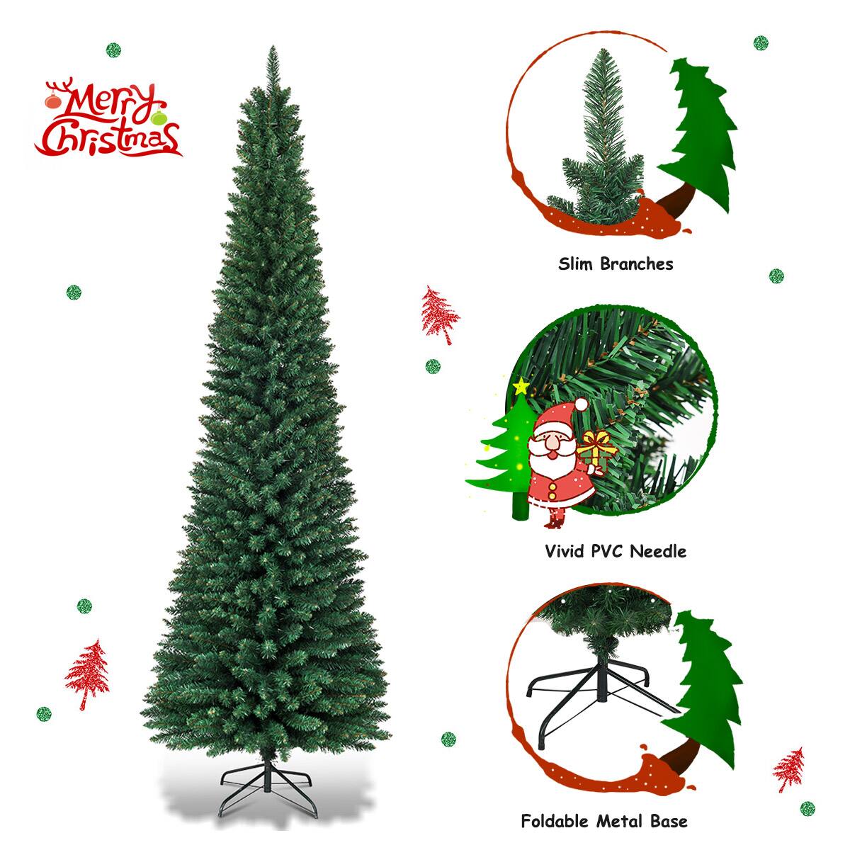 Merry Christmas

- Slim Branches
- Vivid PVC Needle
- Foldable Metal Base