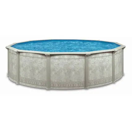 Front. Aquarian - Aquarian Pools Khaki Venetian 21ft x 52in Outdoor Above Ground Swimming Pool.