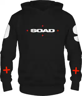 PopMarket - System of a Down - System of a Down - SOAD Oversized Logo - Pullover Hoodie - Large Black - APPAREL - Multicolor