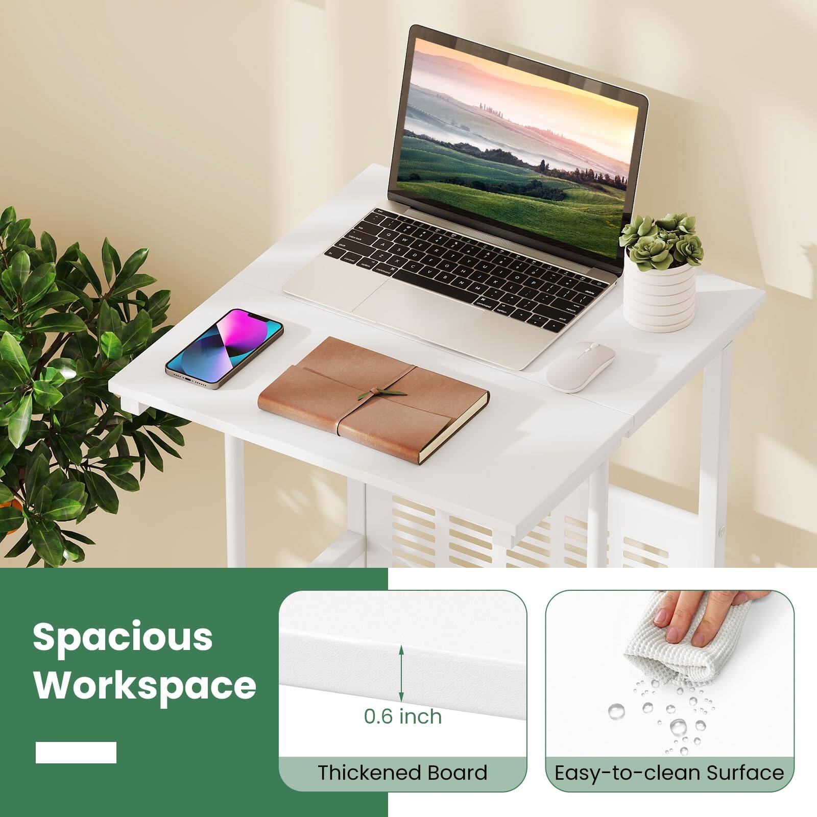 1. Spacious Workspace  
2. 0.6 inch Thickened Board  
3. Easy-to-clean Surface
