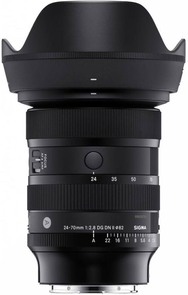 AF MF FOCUS 24 35 50 70 99929730 24-70mm 1:2.8 DG DN II 82 SIGMA A 22 16 11 8 5.6 4 2.8