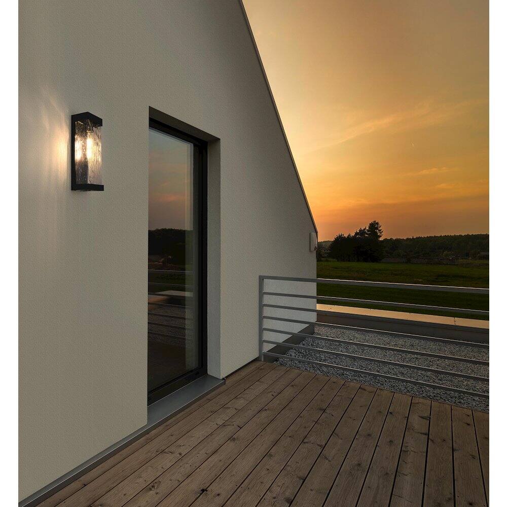 Alt View 4. Elegant Lighting - Thompson 7 inch Outdoor Pendant in Black - Black.