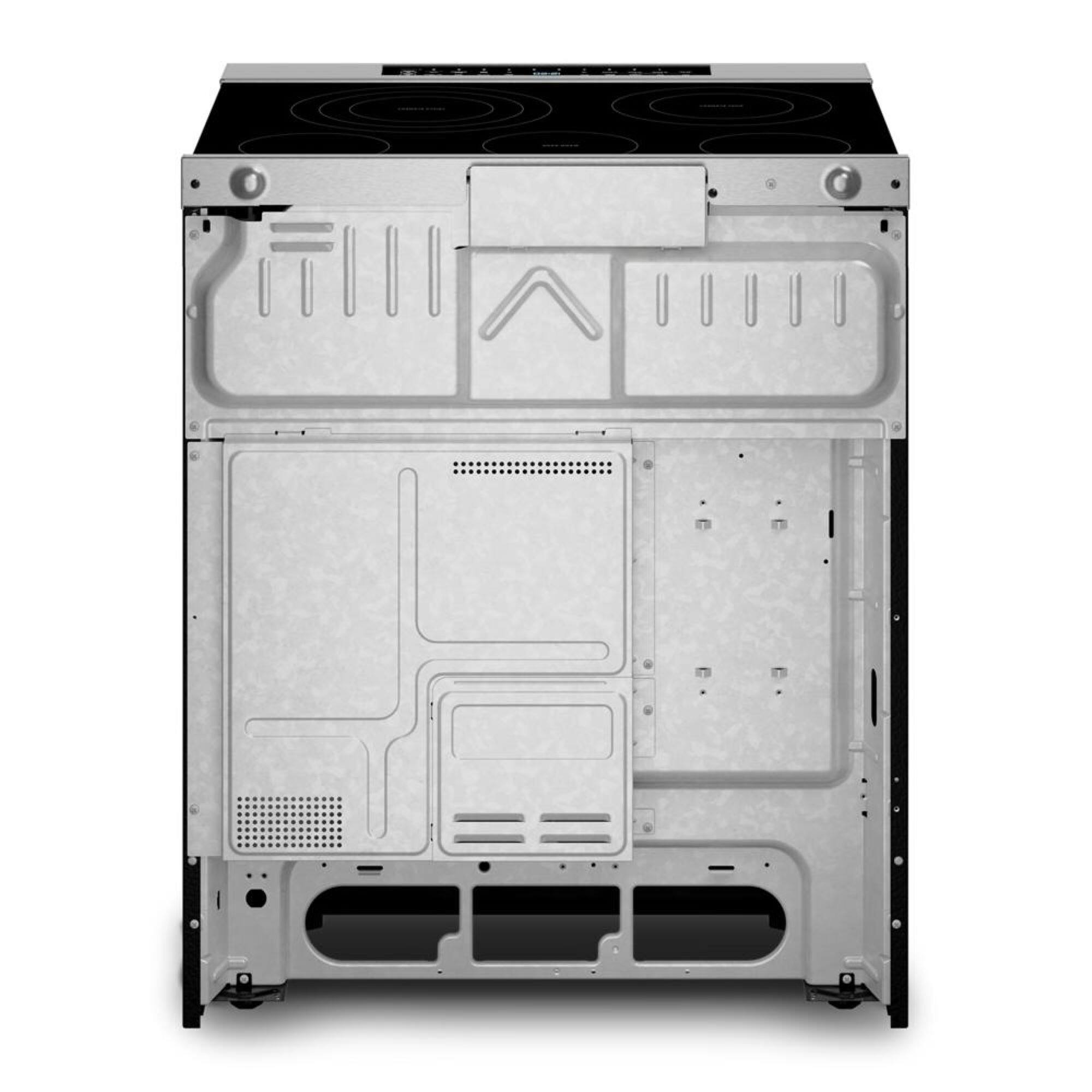 Alt View 4. Whirlpool - 5.3 Cu. Ft. Slide-In Electric True Convection Range with Air Cooking Technology and WipeClean Coating - Fingerprint Resistant Stainless Steel.