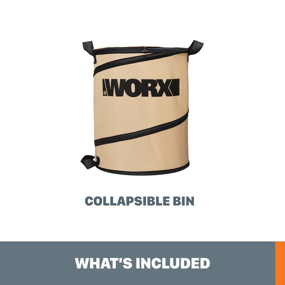 Alt View 12. WORX - 26 Gallon Collapsible Leaf Bin.