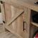 Angle. Sauder - Bridge Acre Rustic Farmhouse Credenza - Lintel Oak.