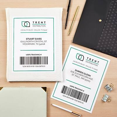 **TRENT DISTRIBUTION**  
776 BLUTH BLVD  
DALLAS, TX 75247  

STUART EAVES  
6703 NORTH CRYSTAL ST.  
MOORPARK, TX 54018  

USPS TRACKING #  
1234 5678 9100 1234 567891  

---

**TRENT DISTRIBUTION**  
776 BLUTH BLVD  
DALLAS, TX 75247  

DARREN ZUCKERCORN  
671 ST. PAUL GLENN AVE  
MINNEAPOLIS, MN 55103  

USPS TRACKING #  
1234 5678 9100 1234 567891
