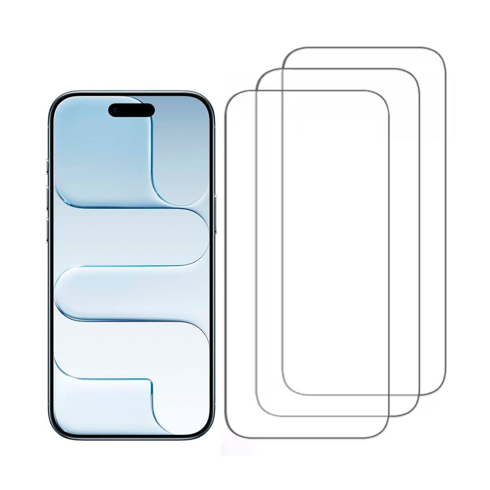 Front. Qixxronics - [3-Pack] Qixxronics iPhone 17 Air Glass Screen Protector, Real Tempered Glass, for iPhone 17 Air TemperedGlass Protector - Clear.
