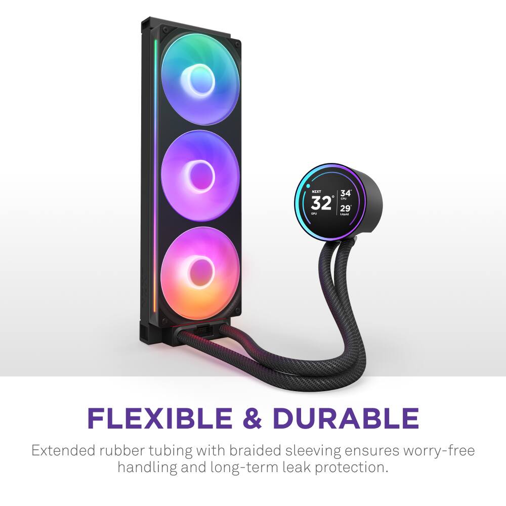 FLEXIBLE & DURABLE Extended rubber tubing with braided sleeving ensures worry-free handling and long-term leak protection.