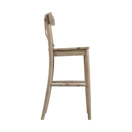 FurniFact - Counter Stool with Back Support for Kitchen Island or Bar Seating - Beach