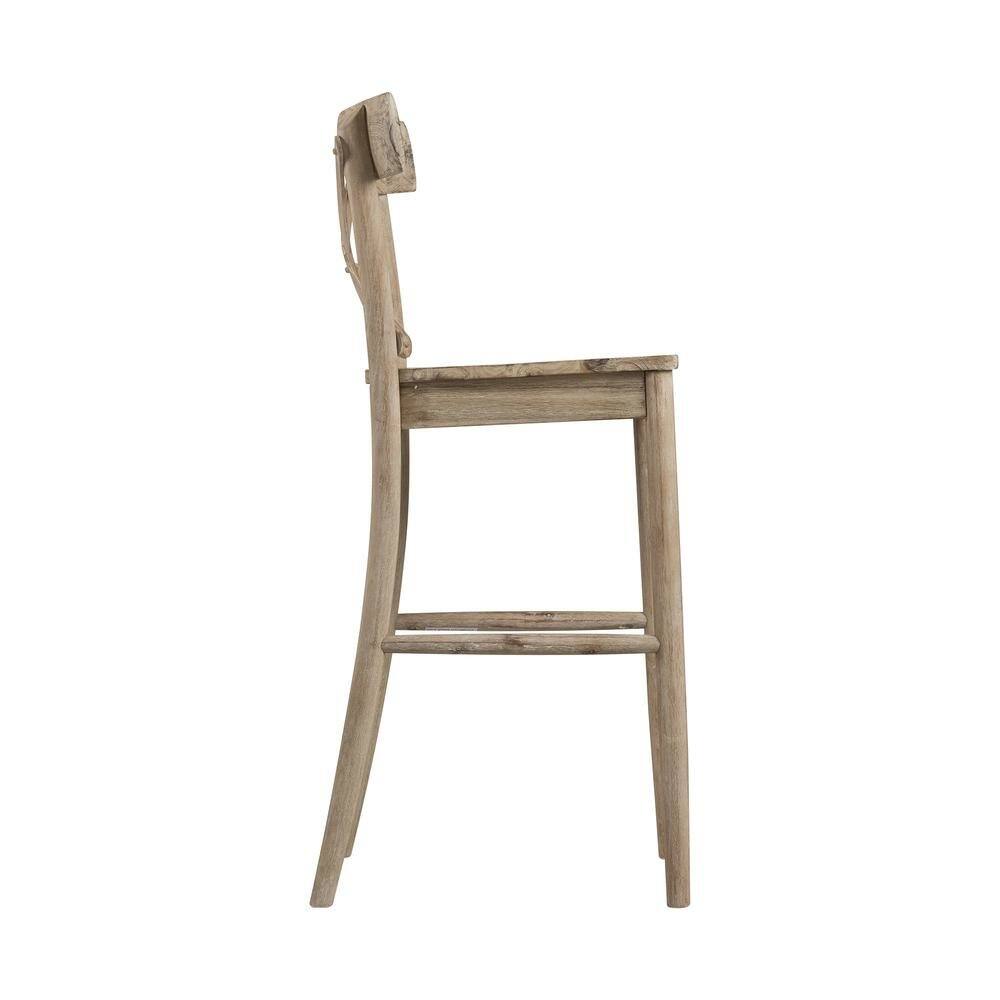 Back. FurniFact - Beach Counter Stool with Back Support for Kitchen Island or Bar Seating - Beach.
