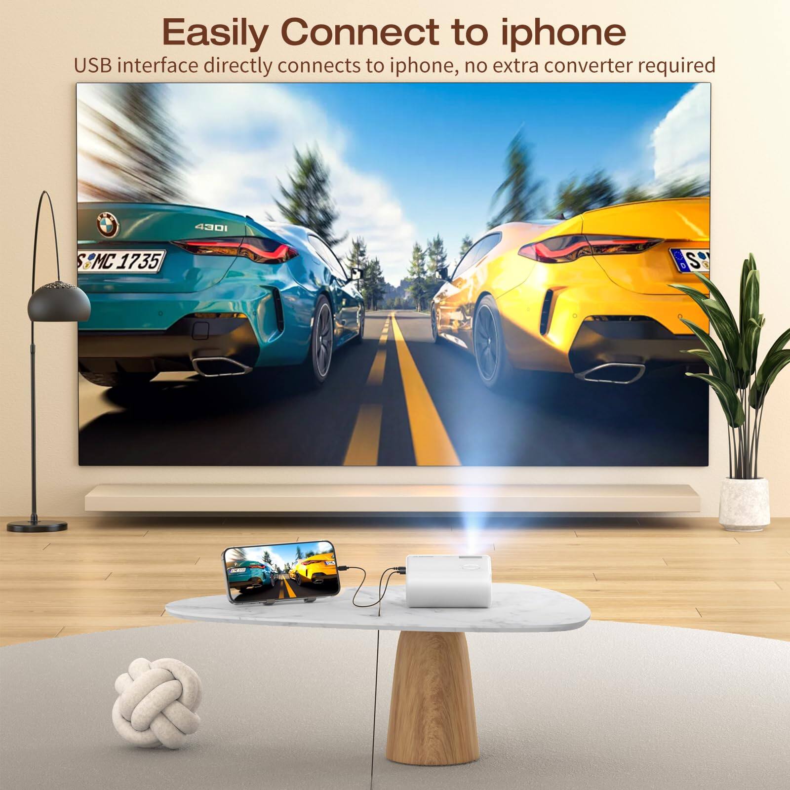 Easily Connect to iphone, USB interface directly connects to iphone, no extra converter required. 430I S MC 1735 6 S