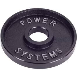 Power Systems - Pro Olympic Plate (35 lb), Cast Iron Weight Plates Fits 2" Bar Sleeve - Black