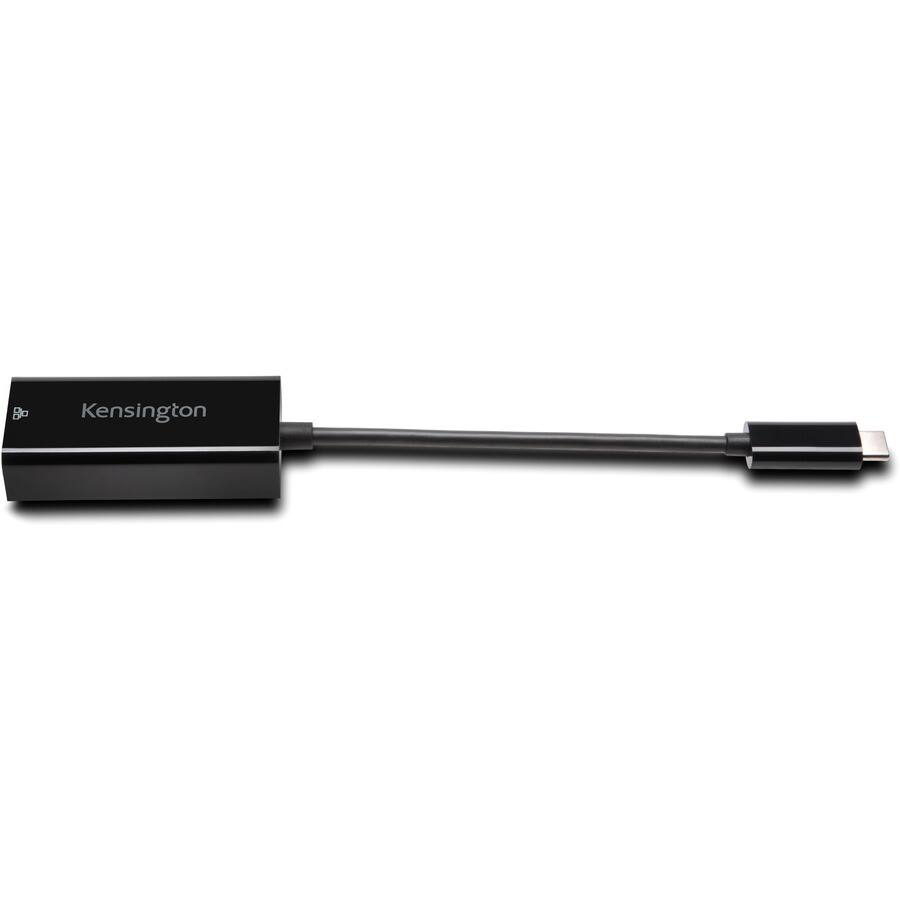 Alt View 1. Kensington - Kensington CA1100E USB-C to Ethernet Adapter - USB Type C - 1 Gbit/s Data Transfer Rate - 1 Port(s) - 1 - Twisted Pair.
