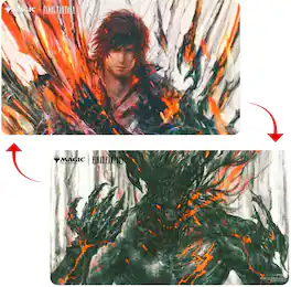 Ultra PRO - Magic: The Gathering Final Fantasy Clive, Ifrit's Dominant/Ifrit, Warden of Inferno Double-Sided Playmat