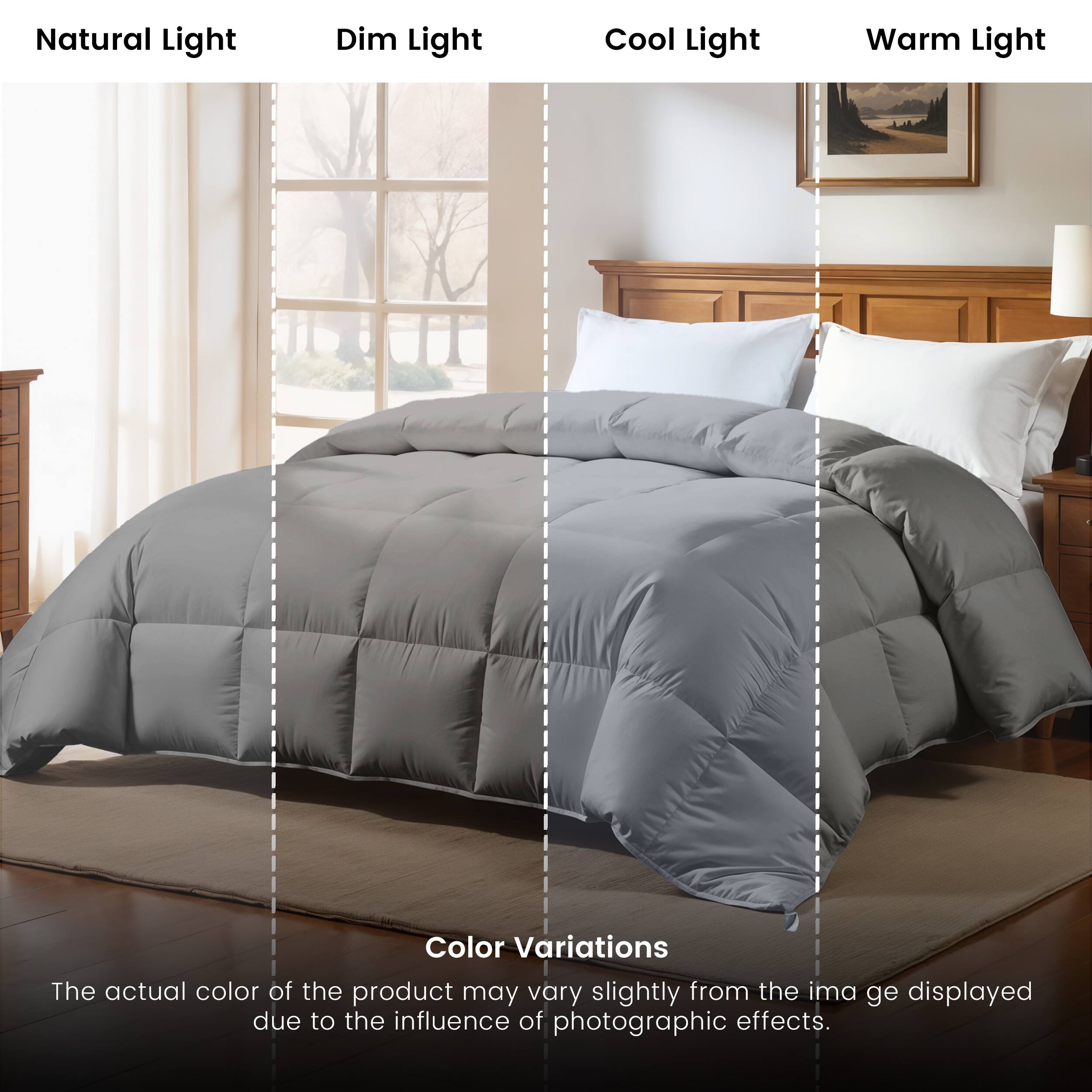 Color Variations, Natural Light, Dim Light, Cool Light, Warm Light, The actual color of the product may vary slightly from the image displayed due to the influence of photographic effects.