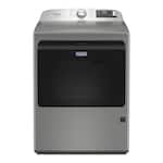 Maytag - 7.4 Cu Ft. Smart Gas Dryer with Pet Pro Option and Extra Power - Classic Silver