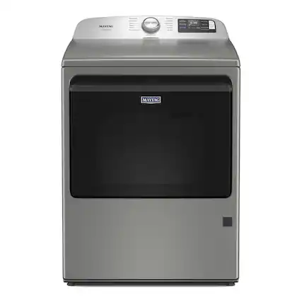 Maytag - 7.4 Cu Ft. Smart Gas Dryer with Pet Pro Option and Extra Power - Classic Silver