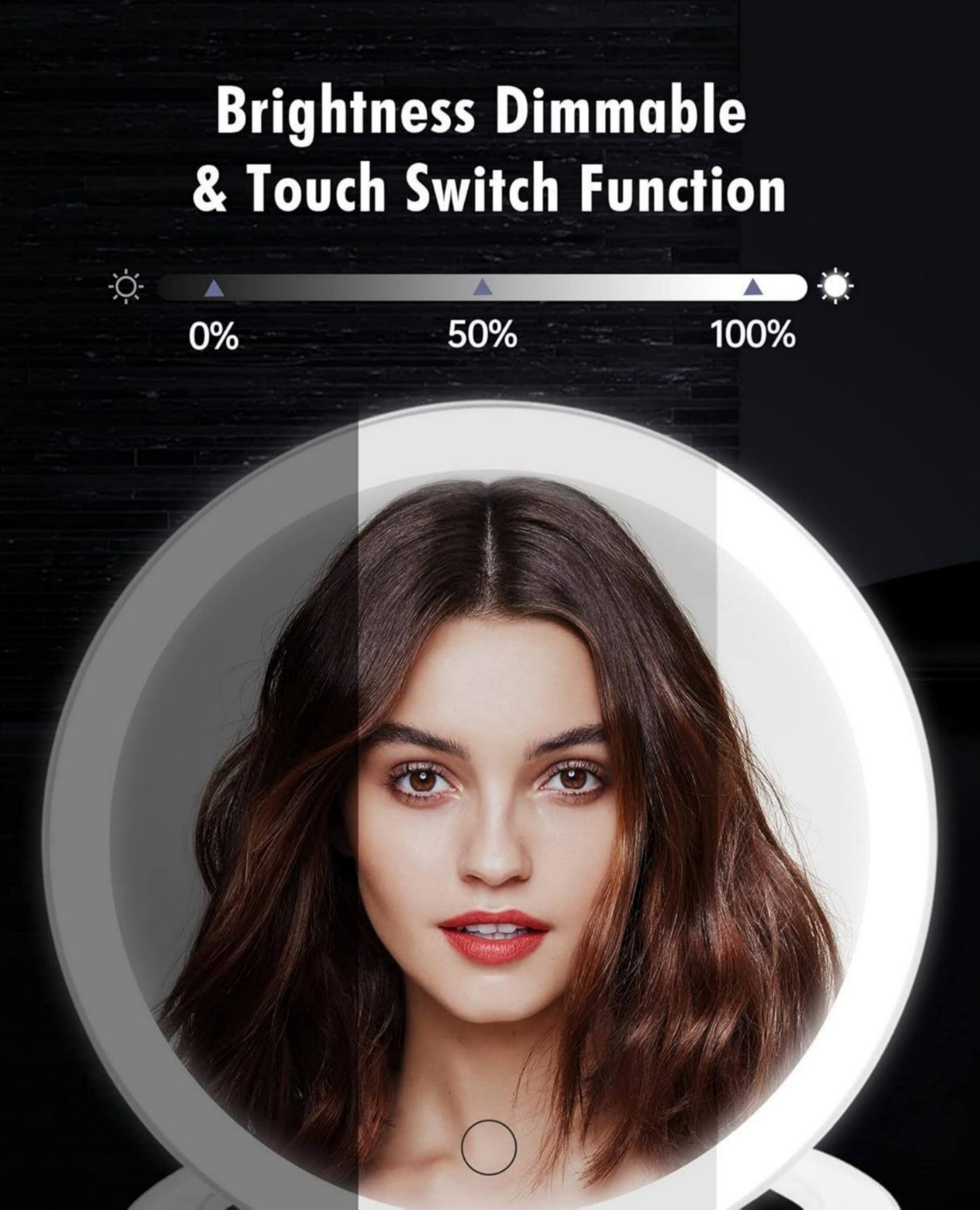 Brightness Dimmable & Touch Switch Function  
0% 50% 100%