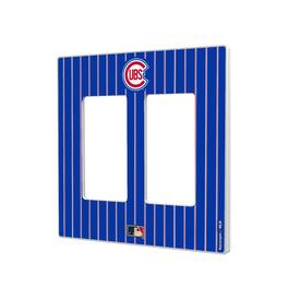Keyscaper - Chicago Cubs 1948-1956 Cooperstown Pinstripe Double Rocker Light Switch Plate - Multicolor