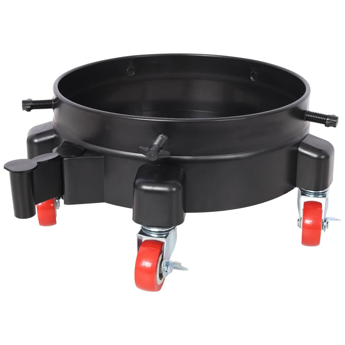 Left. Ropilly - Ropilly Car Wash Bucket Dolly, 11.25 Inch Bucket Dolly for 5 Gallon Buckets, Black Rolling Base with Locking Screws - Black.