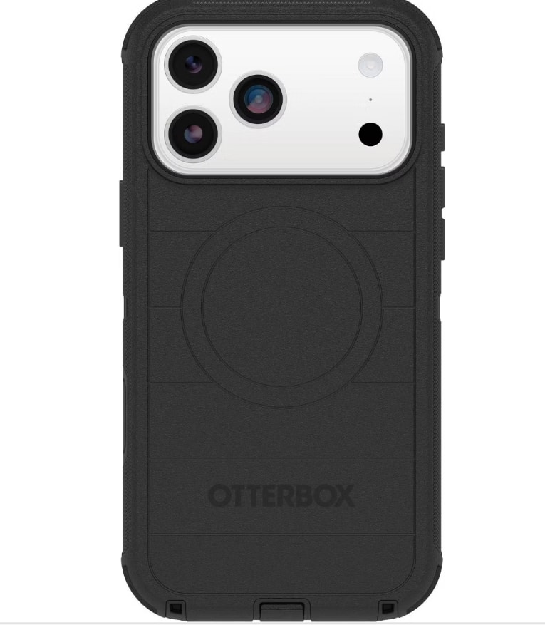 OtterBox- iPhone 17 Pro Max Defender Series Pro for MagSafe with Camera Control- Black- Clear