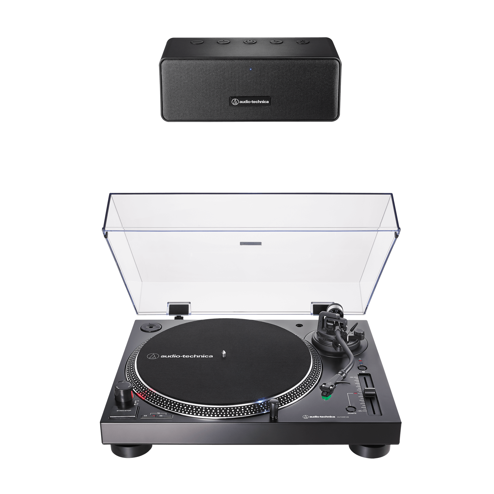 Audio-Technica - ATLP120XBTUSB P2 Direct-Drive Wireless Turntable and Speaker Bundle