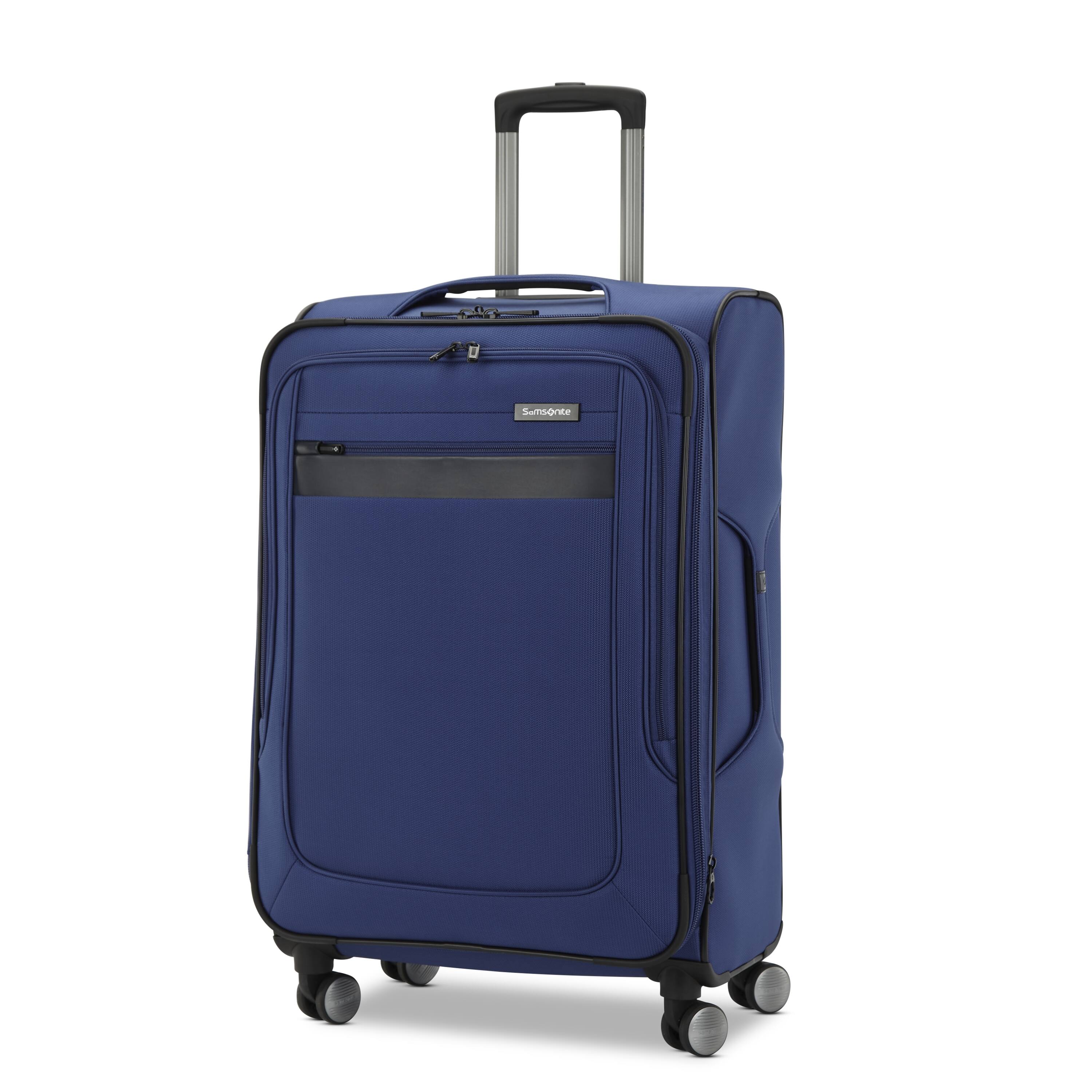 Front. Samsonite - Ascella 3.0 Med 25" Expandable Spinner Suitcase - Sapphire Blue.