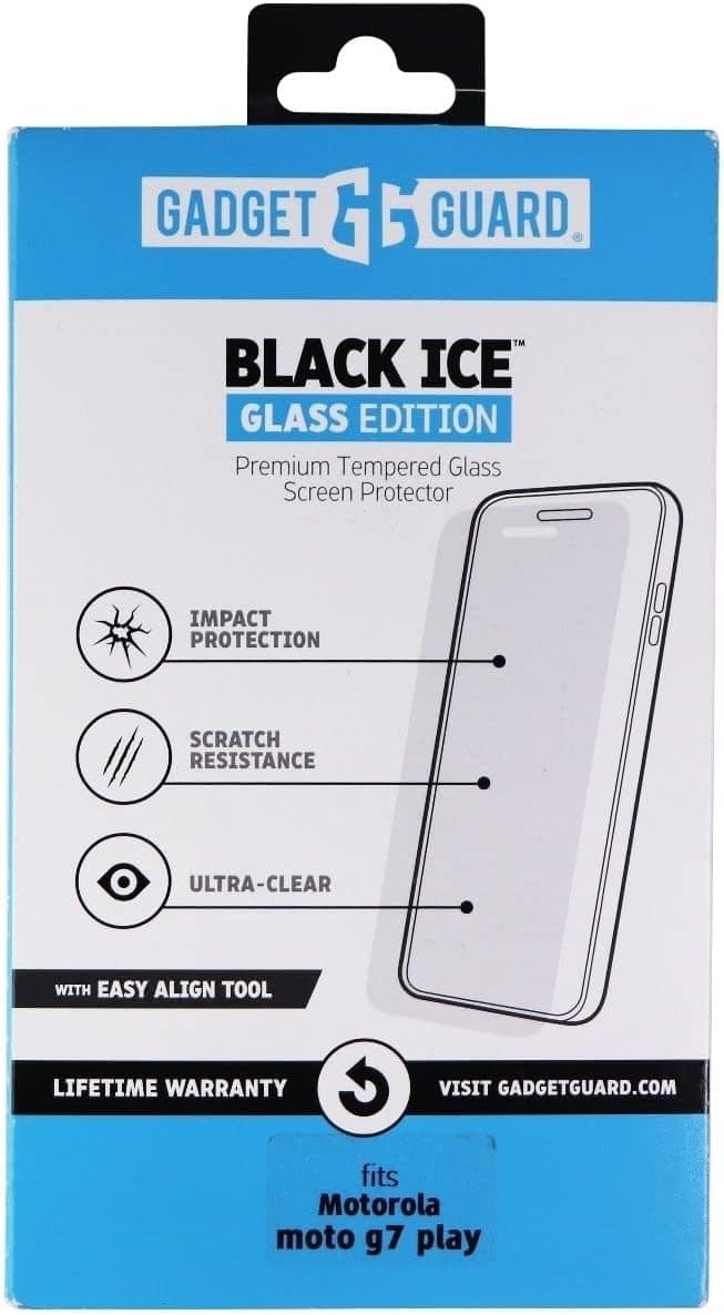 Gadget Guard - Black ICE Glass Edition Screen Protector for Motorola Moto G7 Play - Clear
