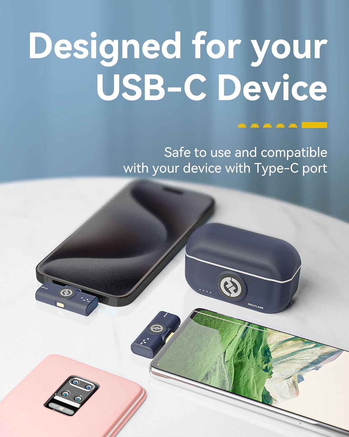 Designed for your USB-C Device

Safe to use and compatible with your device with Type-C port