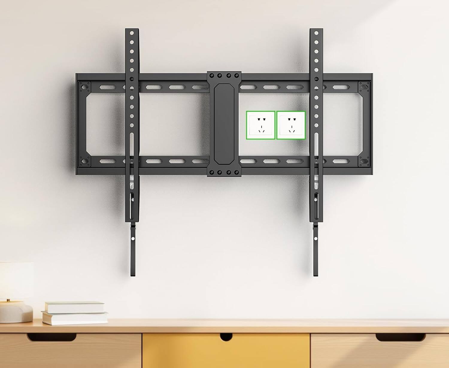 Alt View 2. FINEAK - Low Profile Fixed TV Mount for 42-90" Flat Screens - Black 42-86 inch.