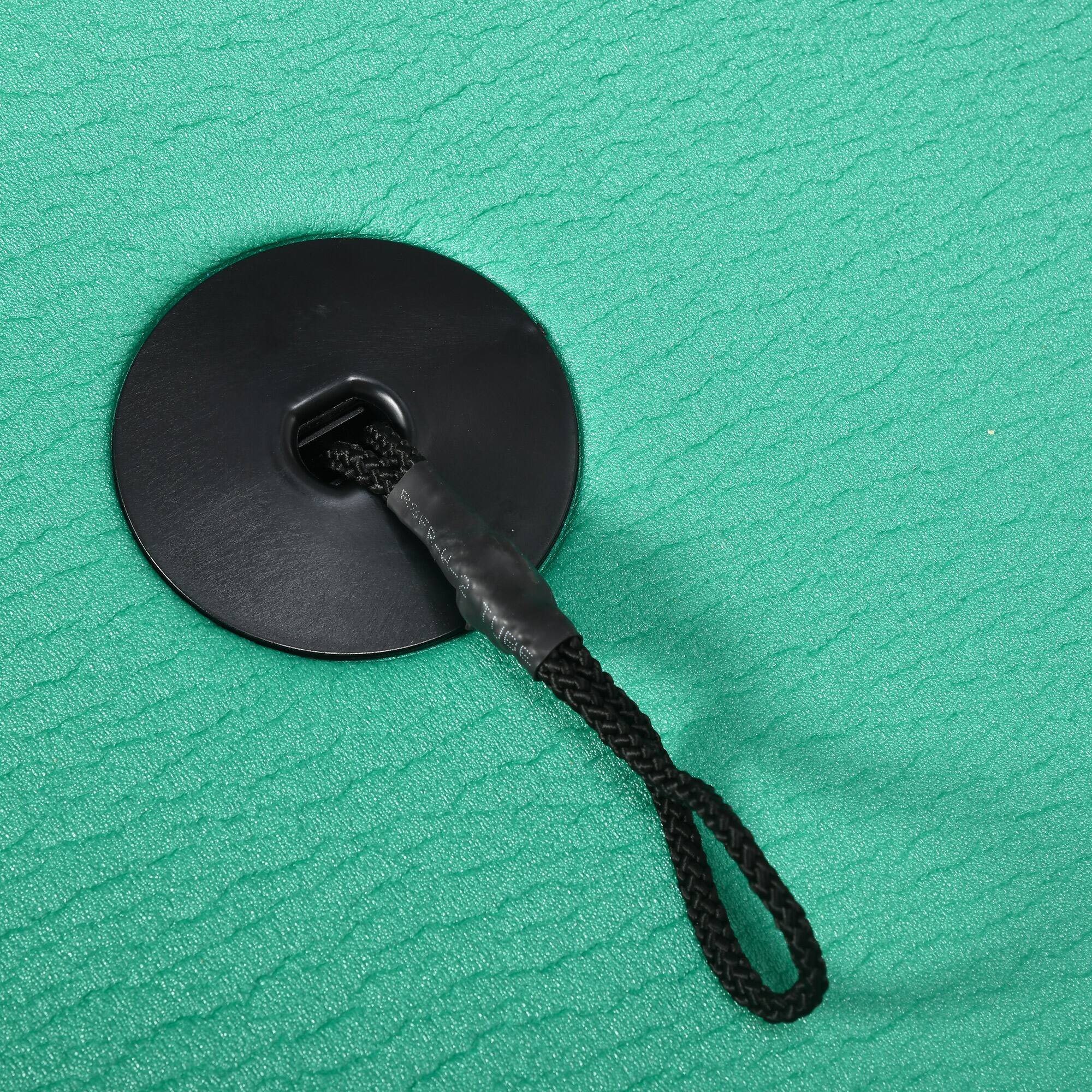 Alt View 7. Soozier - 12' x 5' Lily Pad Floating Mat with Cup Holder Table, 3-Layer Portable Roll-Up Water Mat Float Dock for 2-3 People.