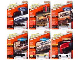 "Classic Gold Collection" 2022 Set B of 6 Cars Release 1 1/64 Diecast Model Cars by Johnny Lightning - Multi