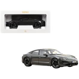 2024 Porsche Taycan Turbo S Slate Gray Neo 1/18 Diecast Model Car by Norev