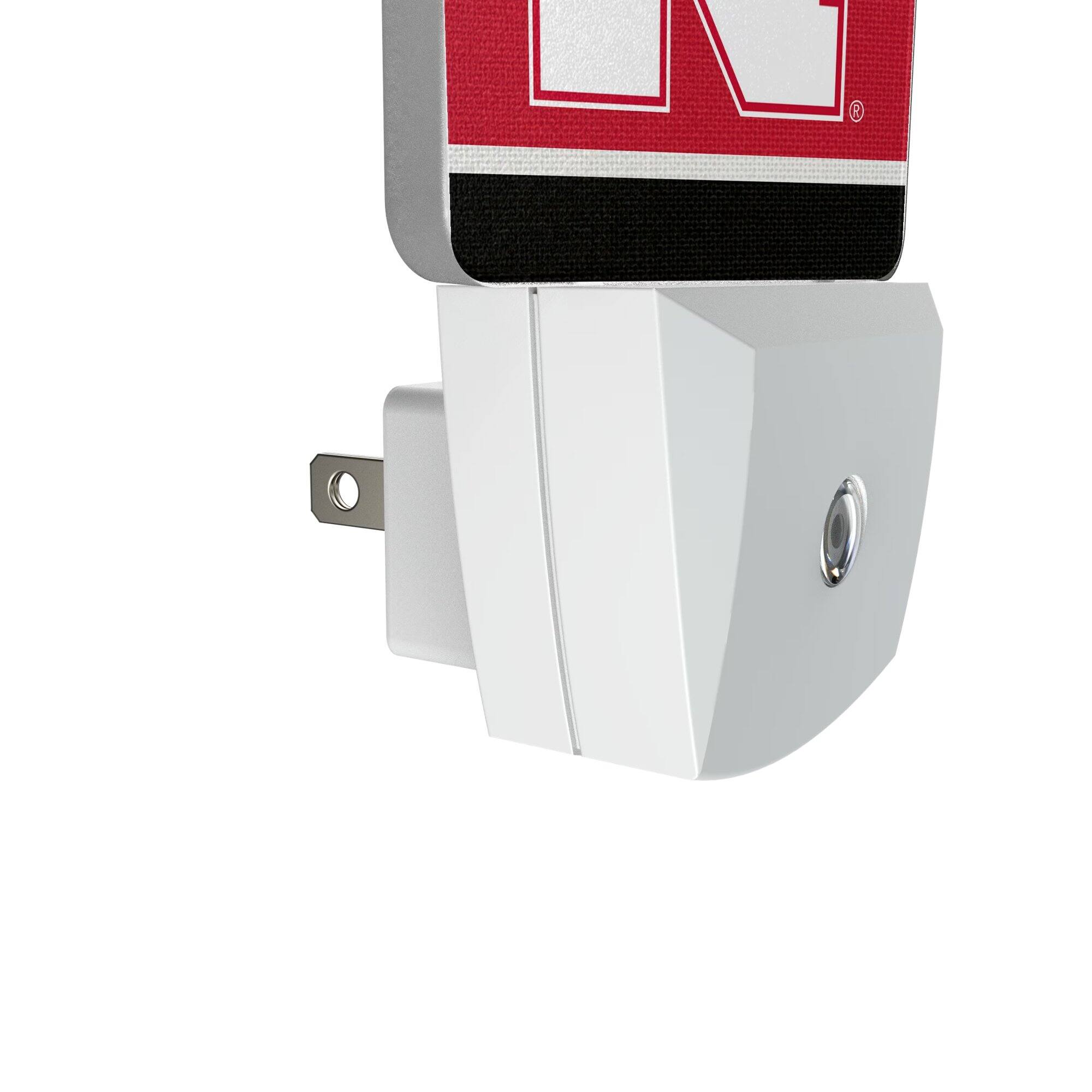 Alt View 2. Keyscaper - Nebraska Huskers Logo Stripe Design Nightlight 2-Pack - Multicolor.