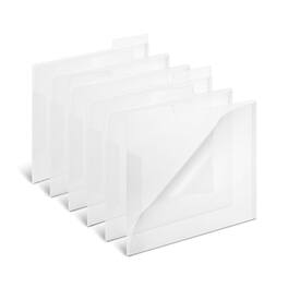 Staples - File Folder, 3 Tab, Letter Size, 6/Pack (TR11863) - Translucent clear
