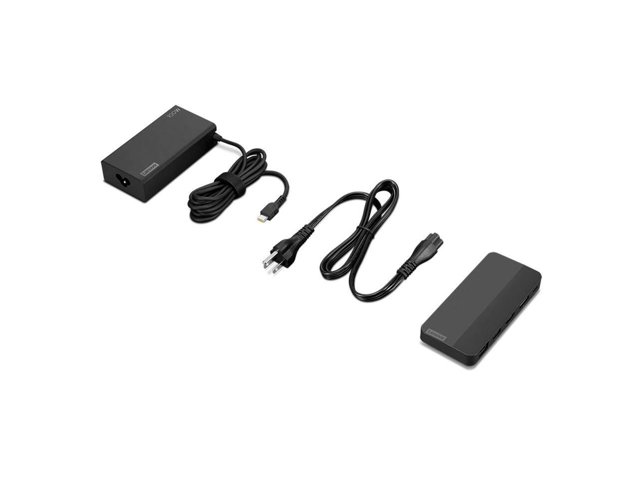 Alt View 8. Lenovo - Lenovo USB-C Dual Display Travel Dock with Adapter.