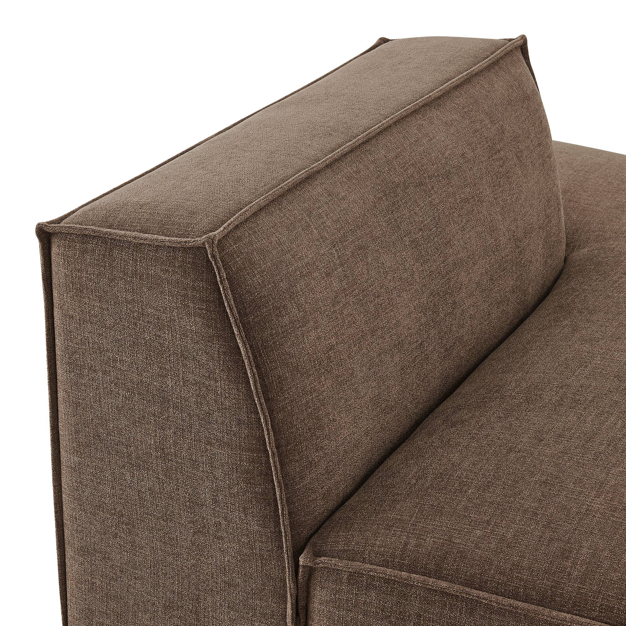 Alt View 7. Modway - Restore Performance Fabric Upholstered Right-Facing Armless Modular Chaise by Modway - Mocha.