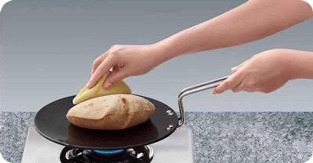Alt View 2. Hawkins - Hawkins IART26 Black 26cm Iron Roti Tava Griddle - Black.
