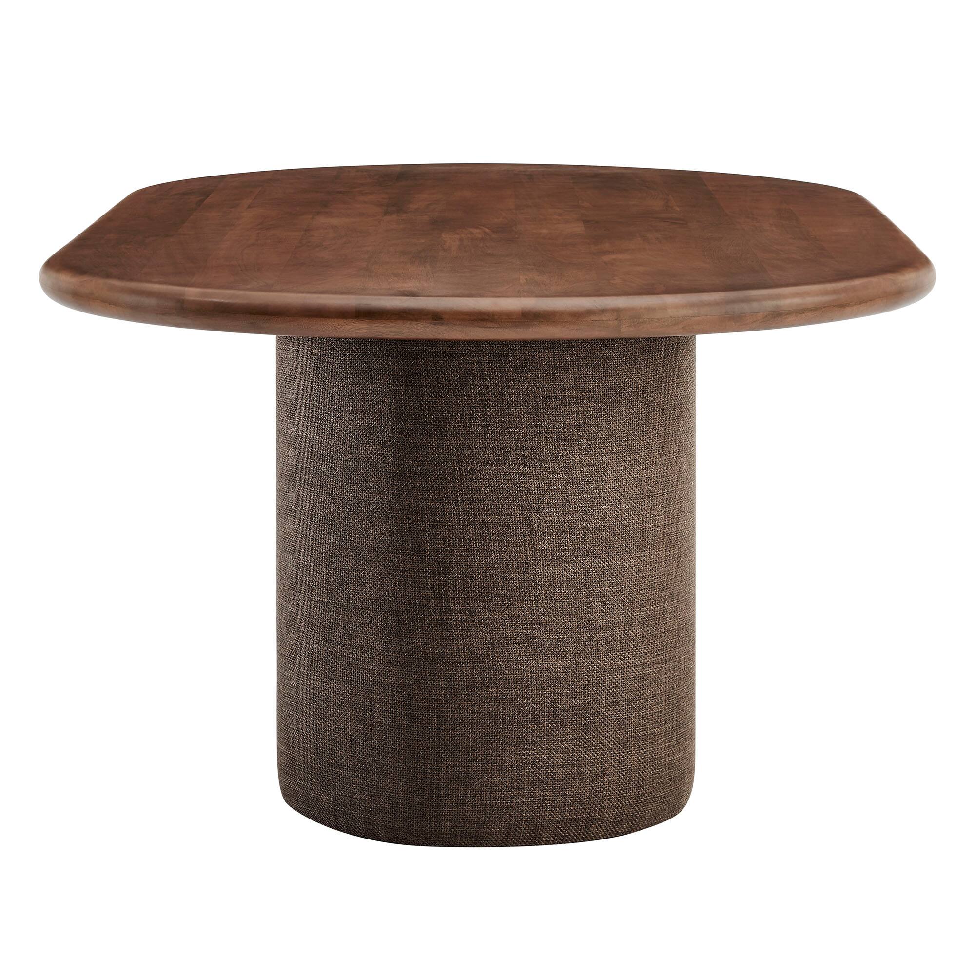 Alt View 1. Modway - Enric 84 Inch Mango Wood Oval Dining Table by Modway - Walnut.