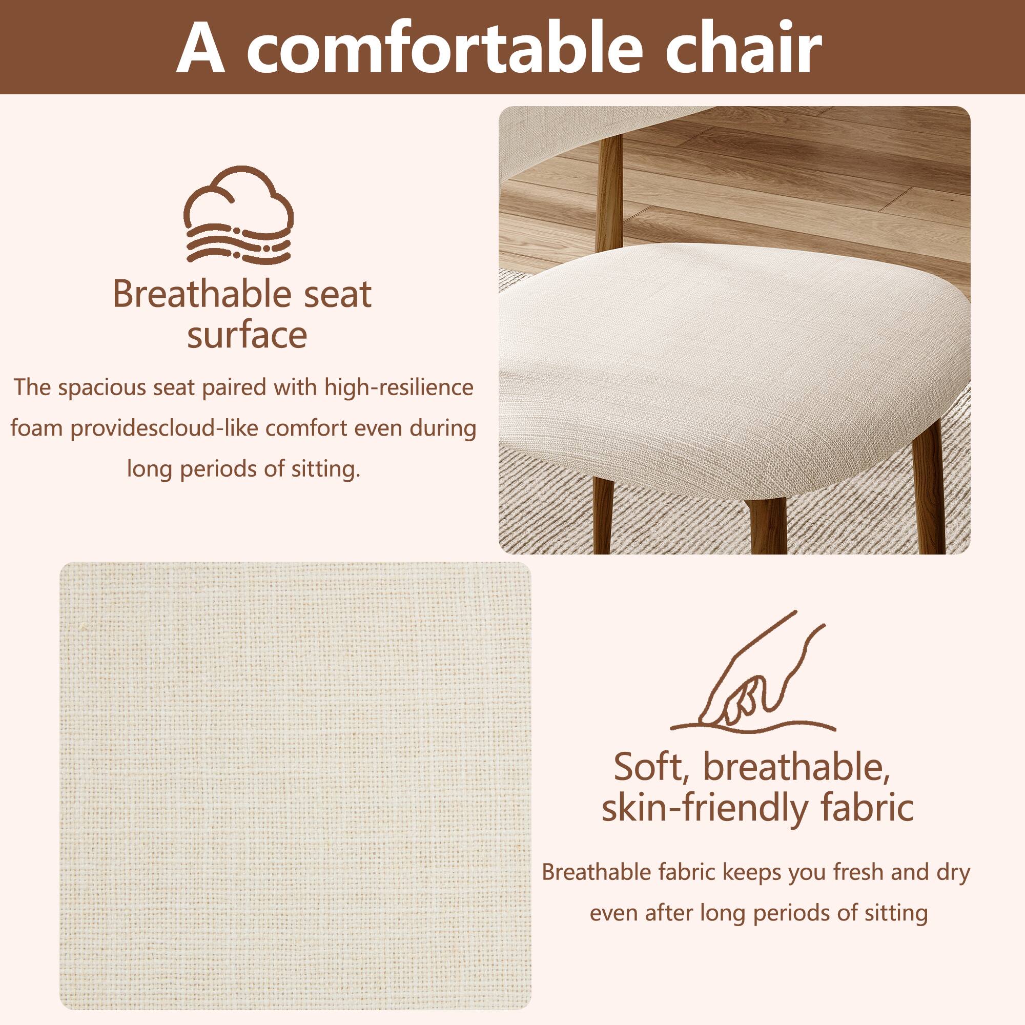 A comfortable chair

Breathable seat surface
The spacious seat paired with high-resilience foam provides cloud-like comfort even during long periods of sitting.

Soft, breathable, skin-friendly fabric
Breathable fabric keeps you fresh and dry even after long periods of sitting