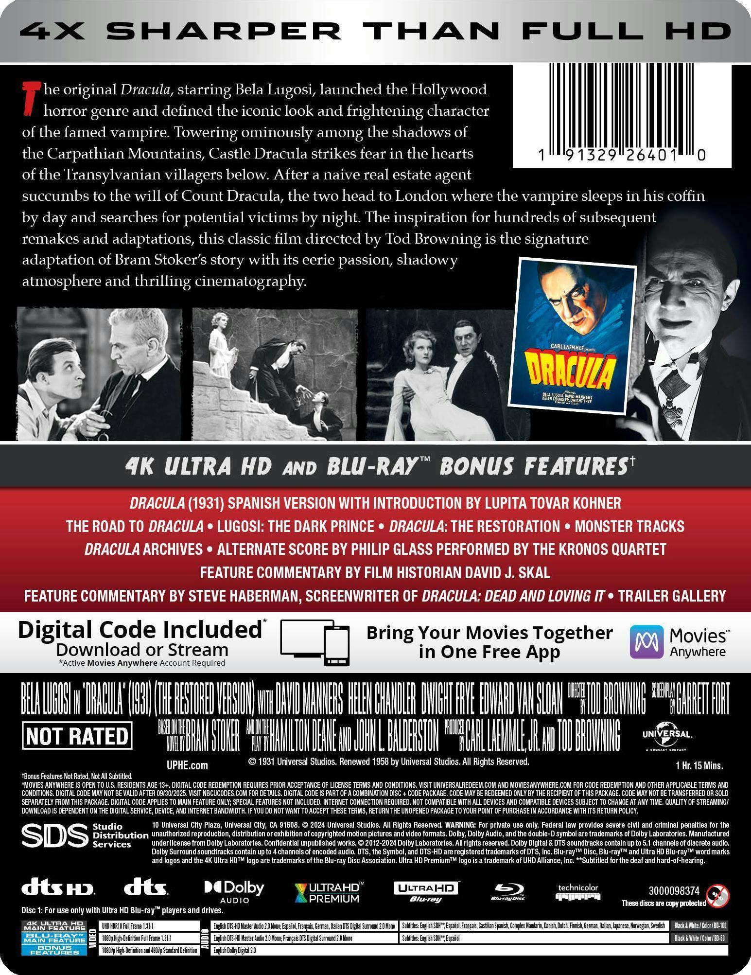 Back. Dracula (4K Ultra HD Steelbook + Blu-ray) [UHD].