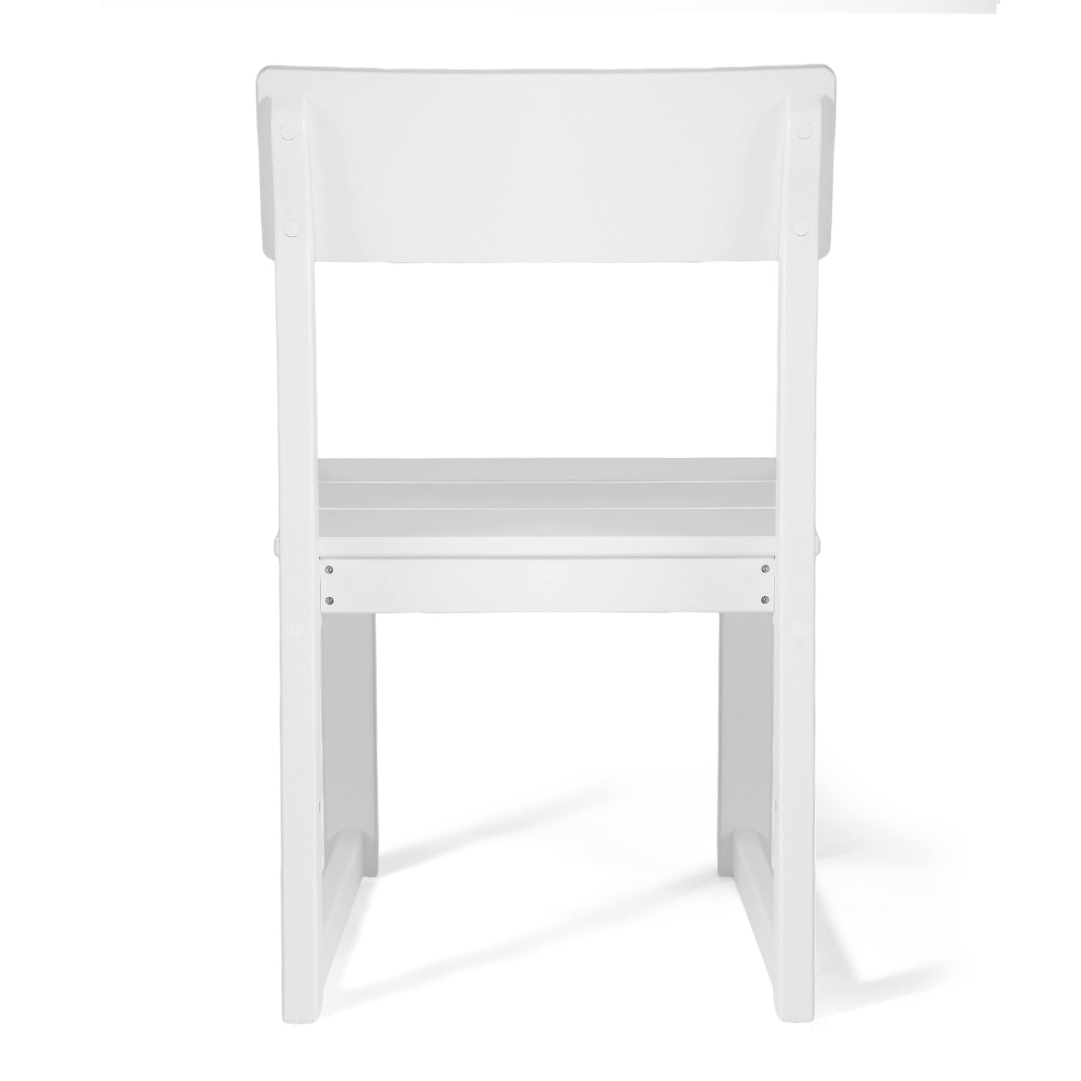 Alt View 1. WestinTrends - WestinTrends Paloma Modern HDPE Outdoor Armless Patio Dining Chairs (Set of 2) - White.