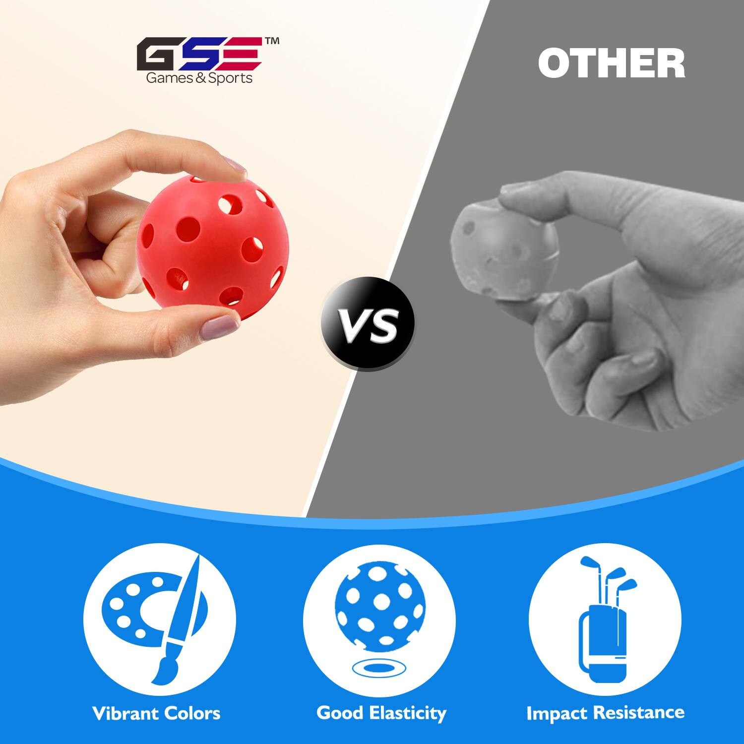 TM GS Games & Sports OTHER VS Vibrant Colors Good Elasticity Impact Resistance