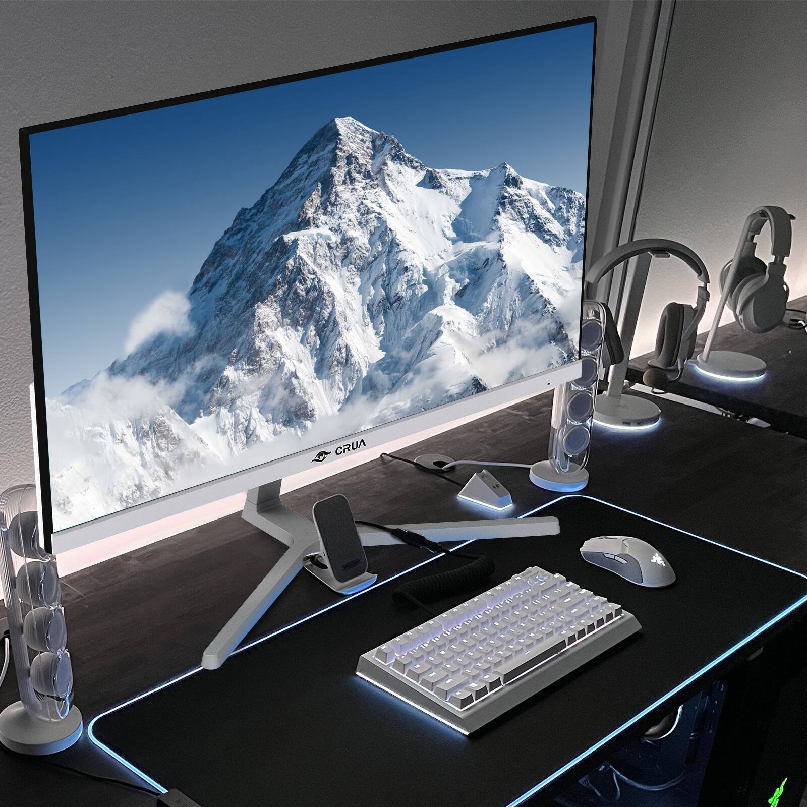 Alt View 5. CRUA - 22 Inch Computer Monitor,FHD 1080P/100Hz,120 sRGB,Low Blue Light,Wall Mountable,VGA & HDMI.