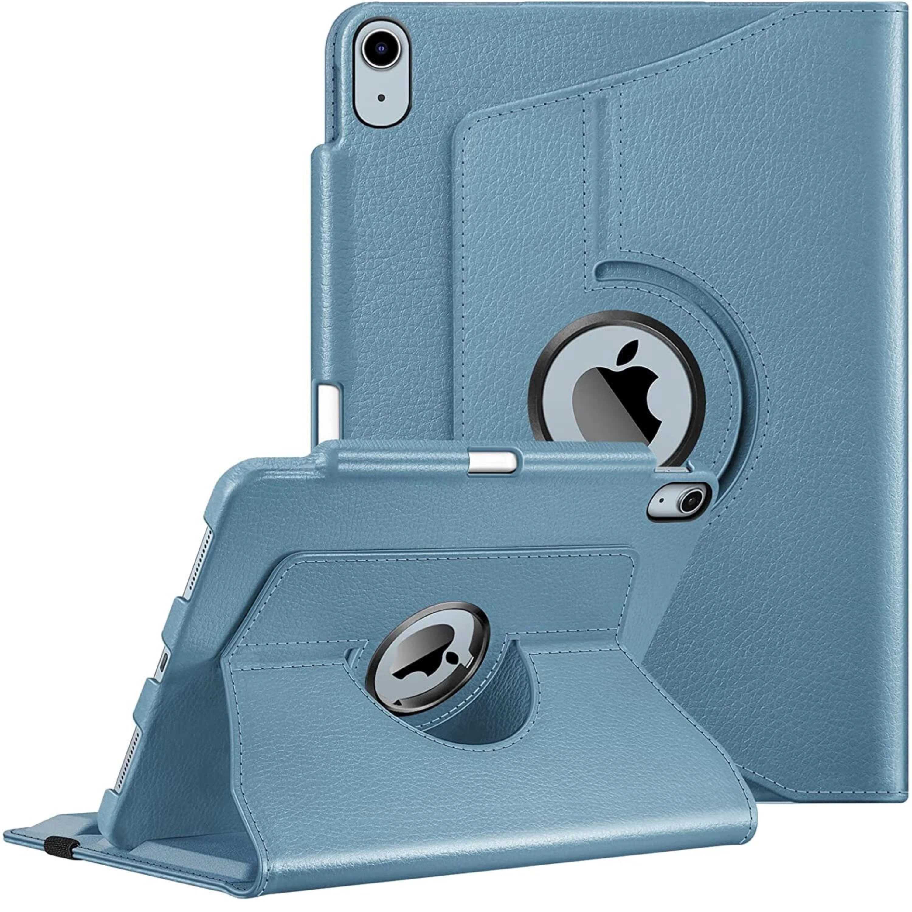 Front. Kitcheniva - Rotating Protective Case For iPad Air 11 Inch M3 2025 2024 And iPad Air 5th 4th Ocean Blue - Ocean Blue.