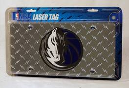 Rico Industries - Dallas Mavericks Basketball Laser Cut Diamond License Plate - Multi