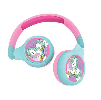 Front. Lexibook - 2-in-1 Bluetooth Foldable Headphones with Safe Volume for Kids.