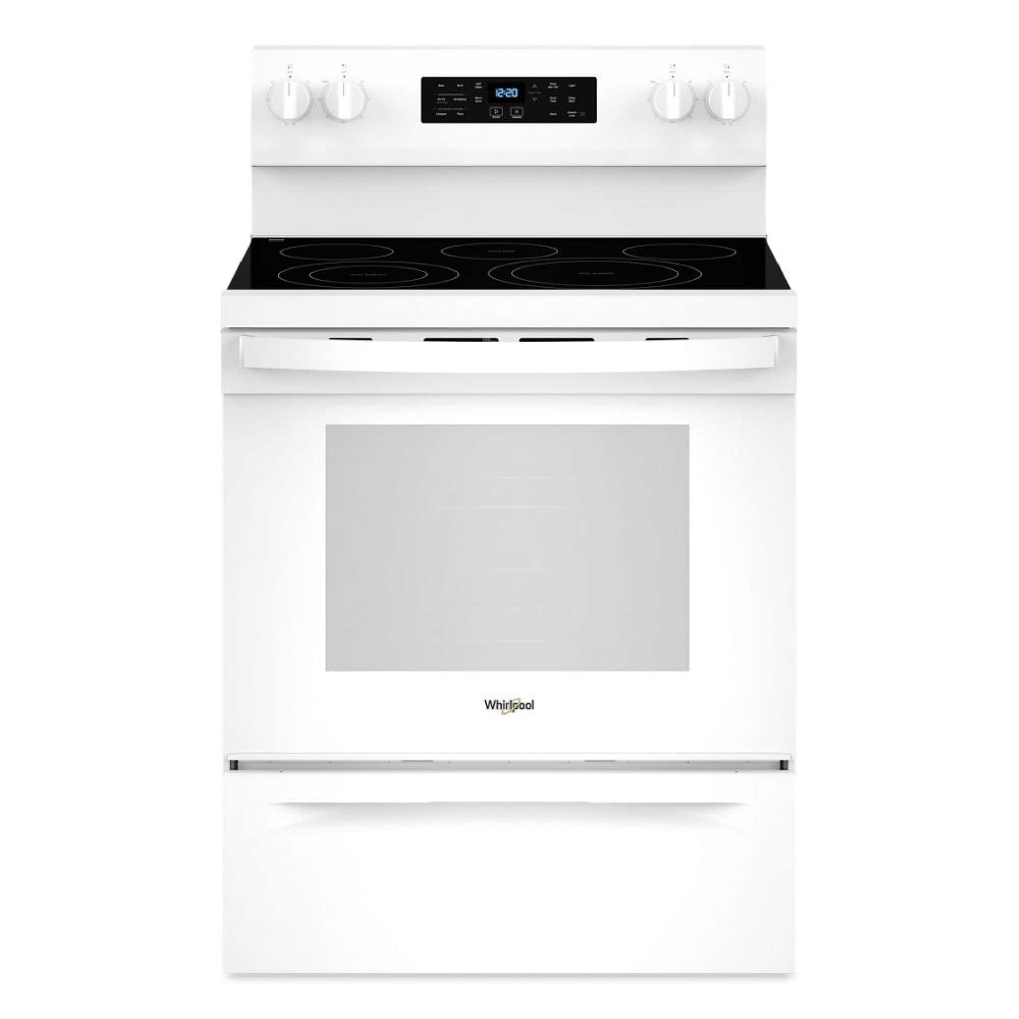 Whirlpool - 5.3 Cu. Ft. Freestanding Electric Convection Range with No Preheat Air Fry and Air Baking - White - Front_Zoom